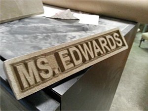 Reverse Engraved Name Plate